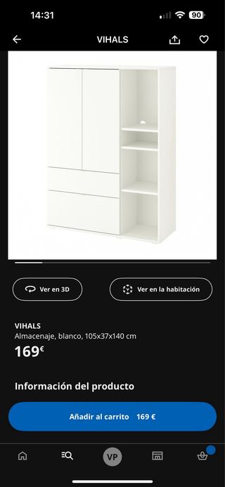 Armario blanco Ikea VIHALS.