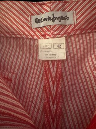 Bermuda rayas rojas-blancas