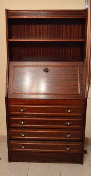 Secreter vintage madera - estantería cajones