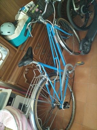 Bicicleta clásica azul