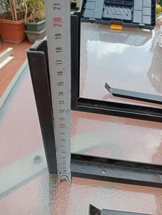 2 Soportes Estantería - Metal Negro 40 cm