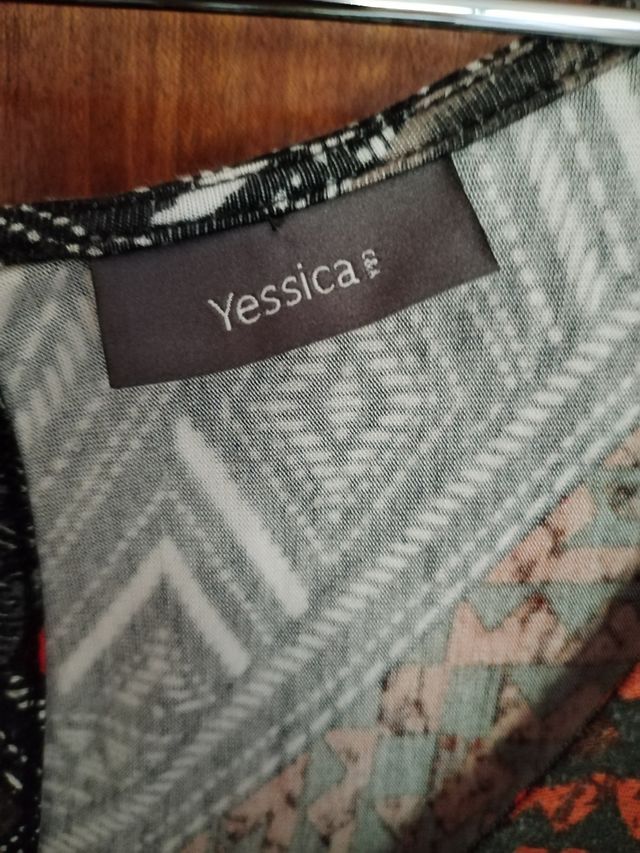 Vestido maxi estampado geométrico