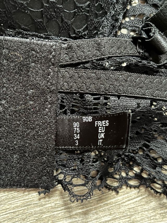 Sujetador negro encaje