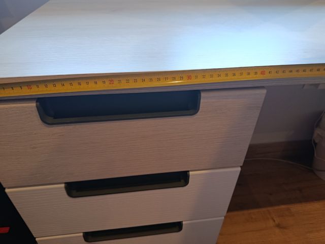 Escritorio madera gris glacial más silla