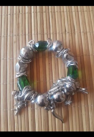 Pulsera verde abalorios NUEVO