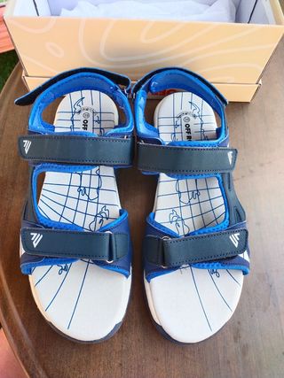 Sandalias niño - Azul y Blanco - Talla 39