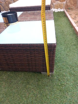 Set da giardino in vimini marrone