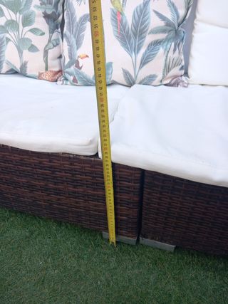 Set da giardino in vimini marrone