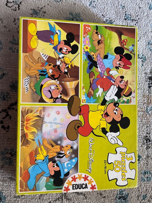 3 puzzle Mickey Mouse Educa 50 pezzi