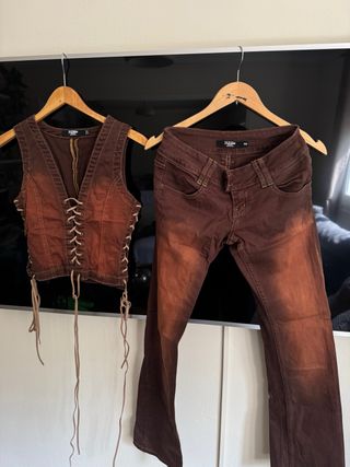 Conjunto vaquera marrón - jaded london -