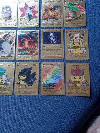 20 cartas Pokémon doradas