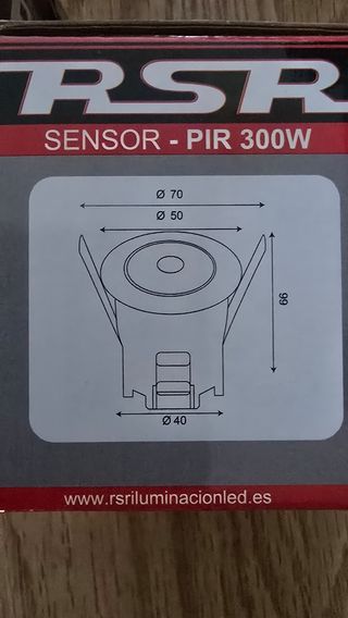 Sensor PIR RSR 300W - Detector Movimiento