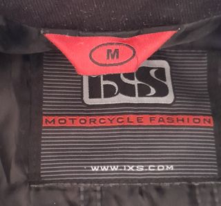 Cazadora moto IXS negra y roja