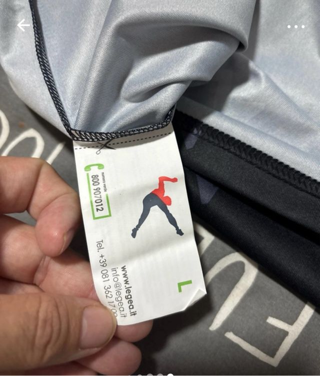 Camiseta Legea L - Negra/Azul