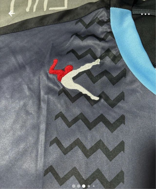 Camiseta Legea L - Negra/Azul