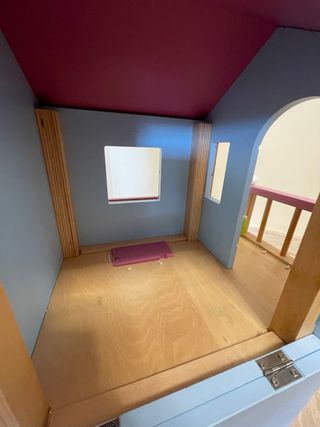 Casita infantil madera con tobogán