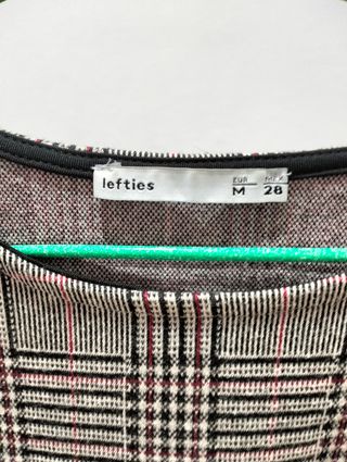 Vestido cuadros gris