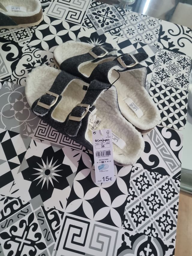 Chanclas El Corte Inglès - Gris - Talla 38