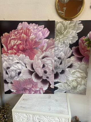 2 Cuadros Flores - Decoración