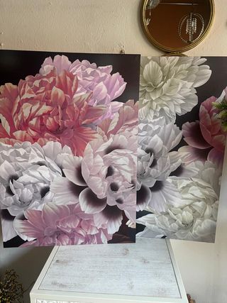 2 Cuadros Flores - Decoración