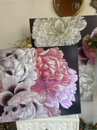 2 Cuadros Flores - Decoración