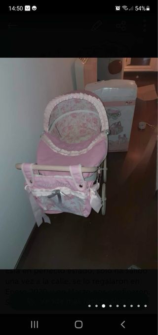 Carrito Muñecas Arias rosa