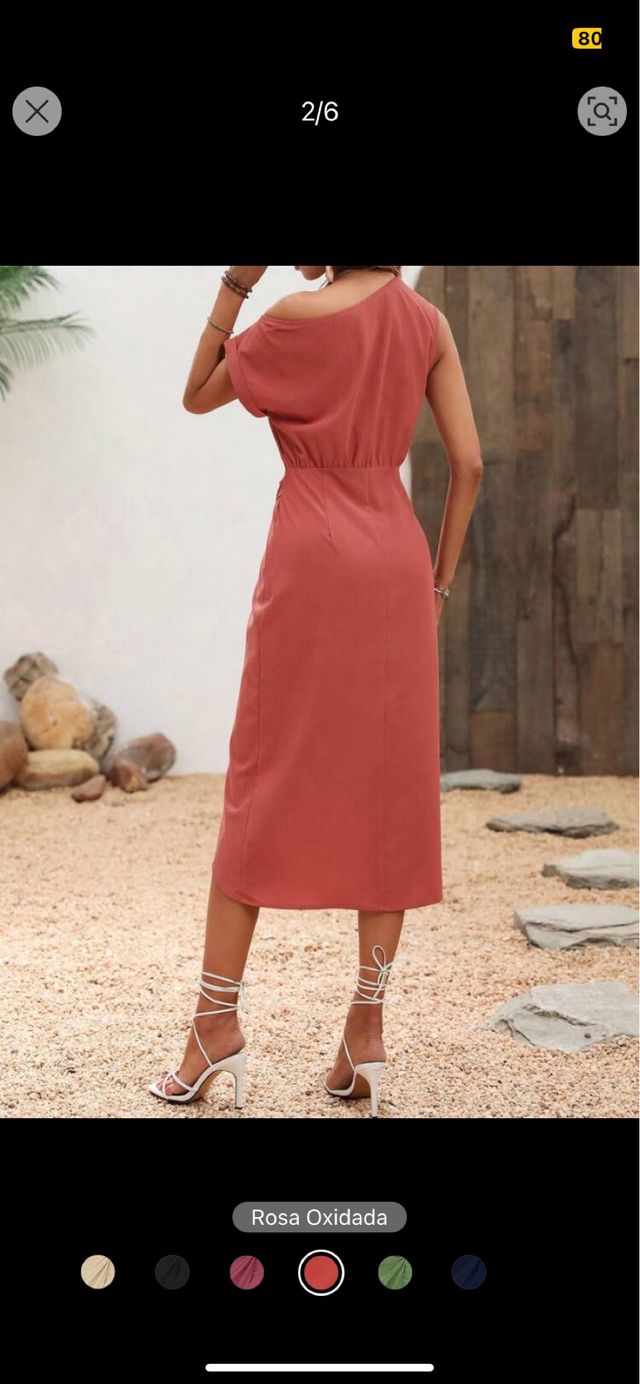 Abito estivo asimmetrico arancione