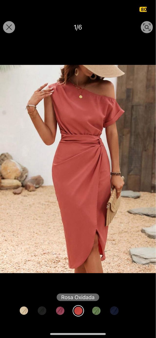 Abito estivo asimmetrico arancione