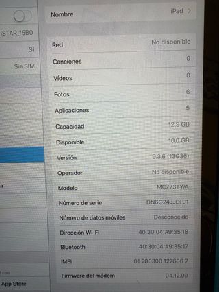 iPad 16G silver con cargador