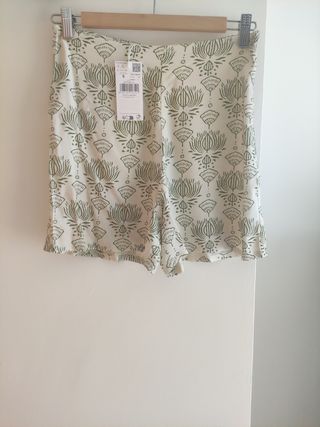Shorts Mango - S - beige/verde oliva