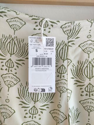 Shorts Mango - S - beige/verde oliva