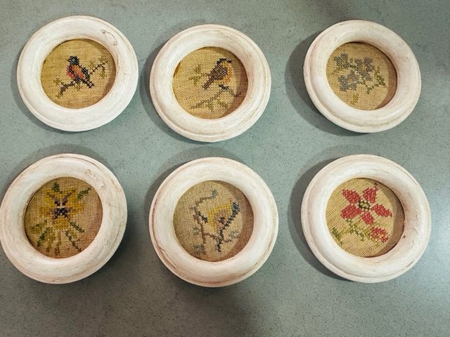 6 Cuadros Vintage Punto de Cruz