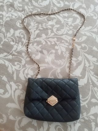 Bolso bandolera negro acolchado