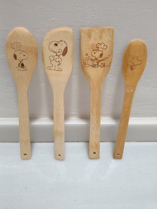 4 Cucharones bambú Snoopy