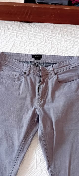Calças Cinza Homem Slim Fit