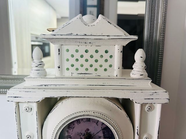 Reloj mesa/pared decapé antiguo