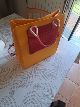 Obag borsa rossa e gialla
