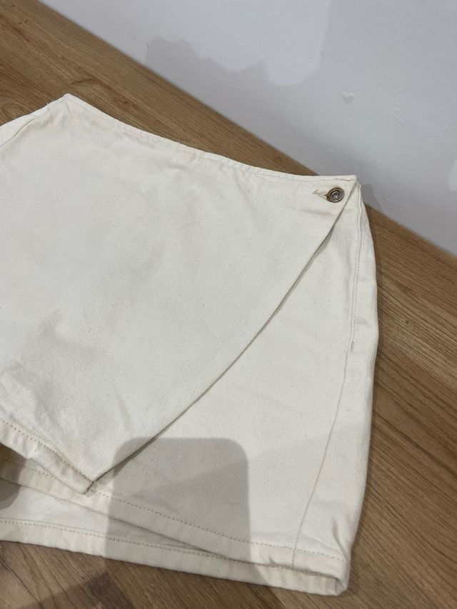 Falda pantalón Zara beige