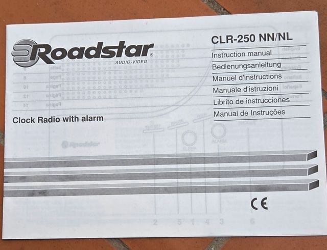 Radio despertador Roadstar digital y manual instru