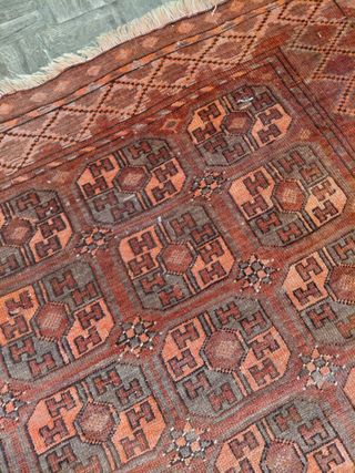 Alfombra Kilim roja antigua