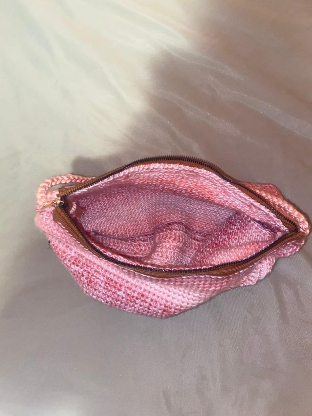 Bolso crochet rosa