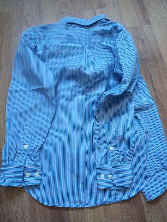 Camisa Ralph Lauren niño, azul, manga larga