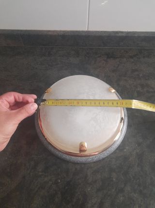 Lámpara techo dorada y gris