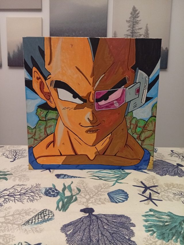 Lienzo pintado a mano: Vegeta