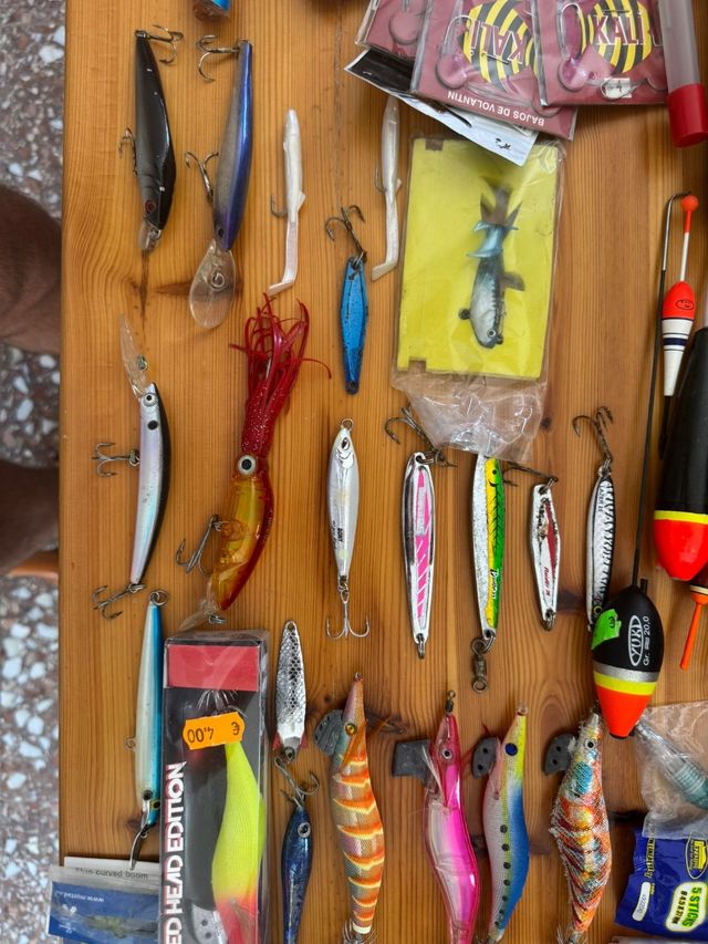 Lote aparejos pesca Variados