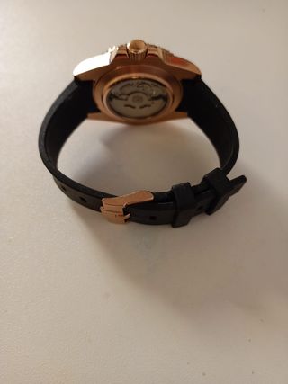 Reloj automático dorado | blanco