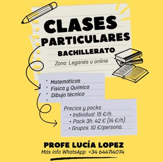 Profesor Bach Leganés | Clases Matemáticas, Física