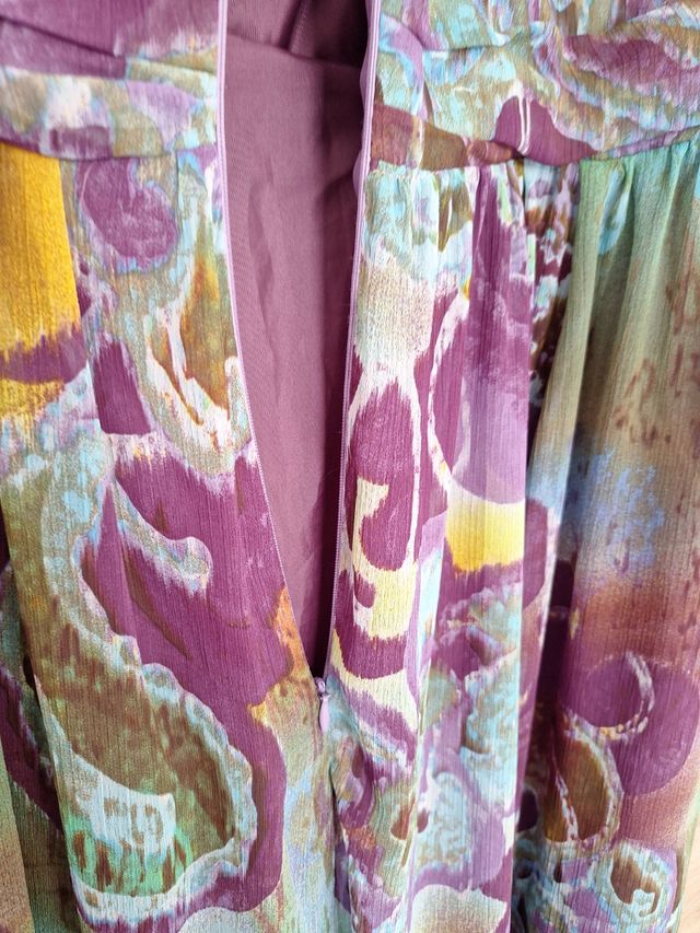 Vestido de festa de verão azul-púrpura