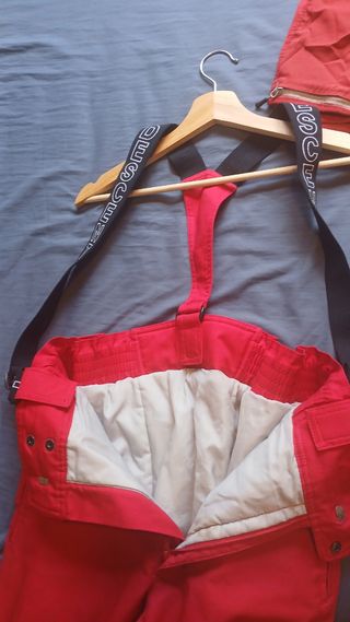 Pantalones esquí Descente rojos