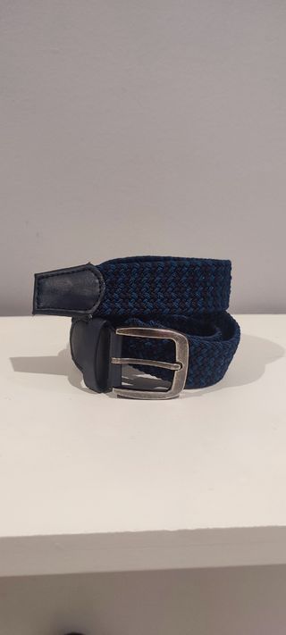 Cinturón azul trenzado junior niño